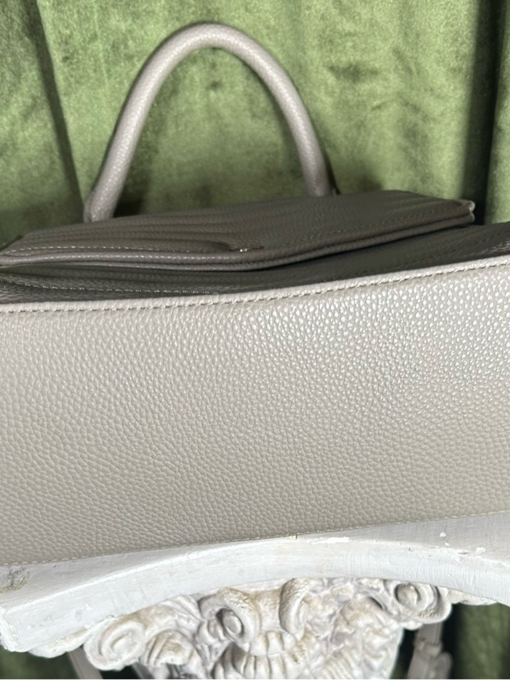 Steve Madden Chevron Quilted Satchel – Ice Gray - Picture 7 of 11